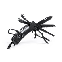 Coltellino multiuso in acciaio inox nero 13 funzioni