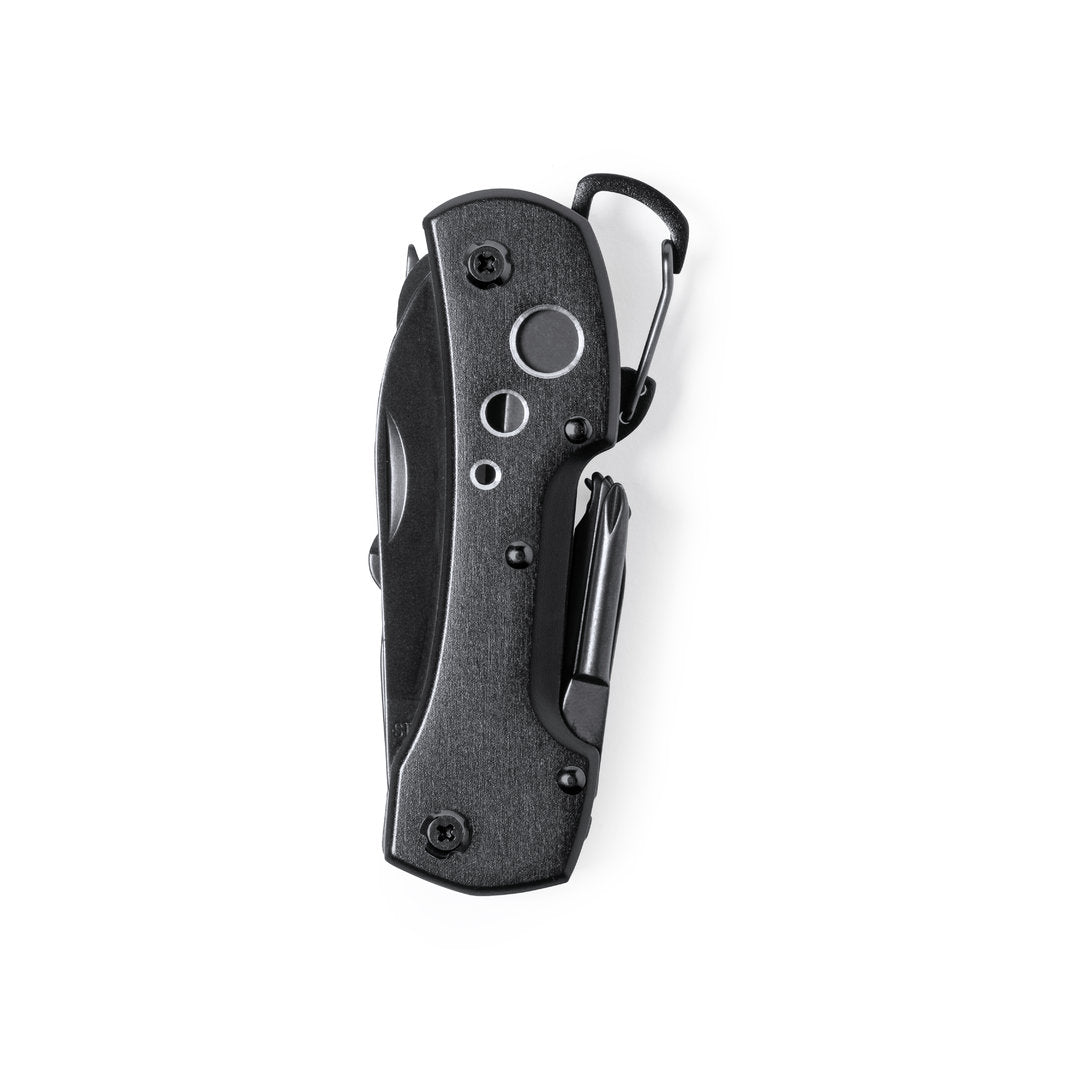 Coltellino multiuso in acciaio inox nero 13 funzioni