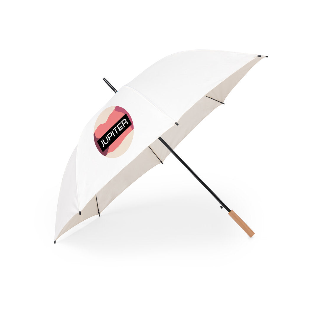 Ombrello con manico in legno