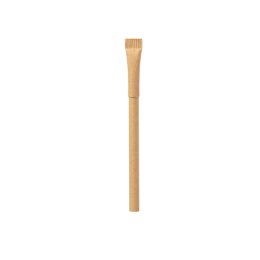 Penna biro in cartone con tappo abbinato