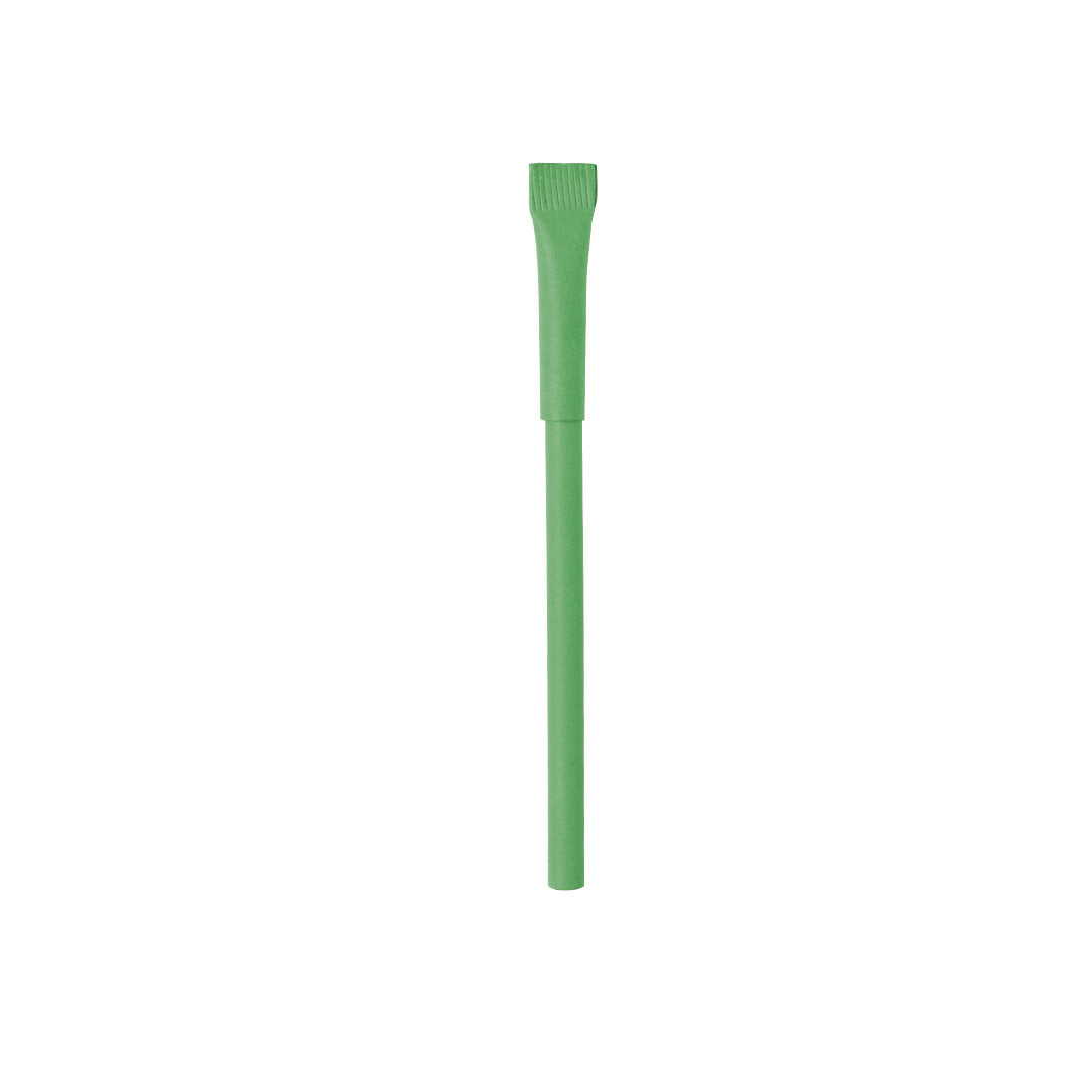 Penna biro in cartone con tappo abbinato