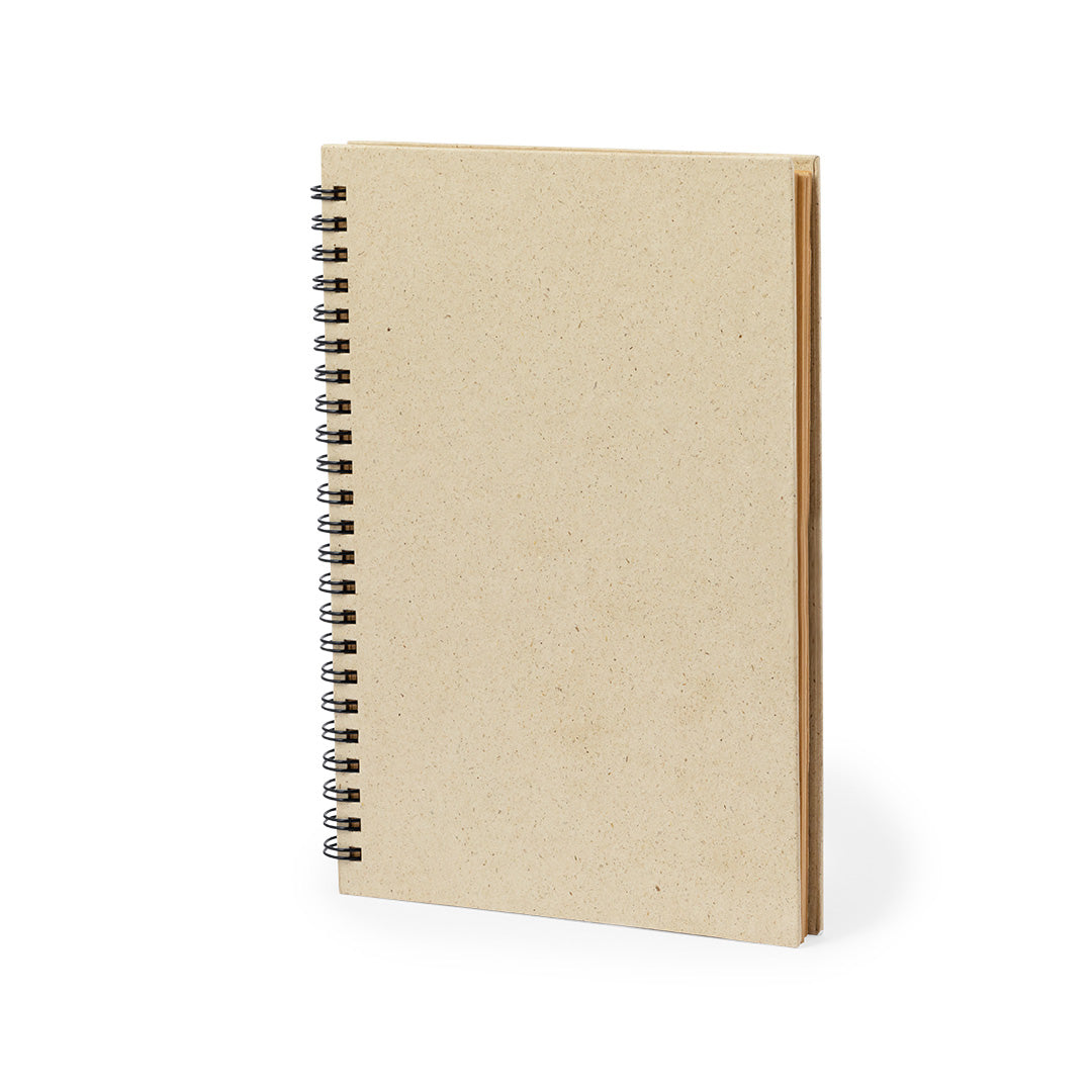 Quaderno a doppio anello con copertina in erba riciclata