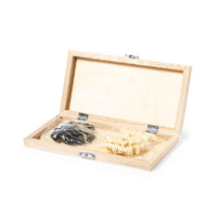 Scacchi con scacchiera pieghevole in legno