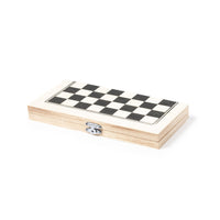 Scacchi con scacchiera pieghevole in legno