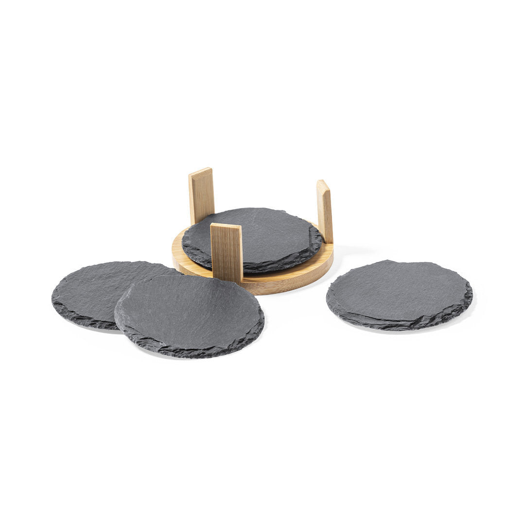 Set 4 sottobicchieri in ardesia