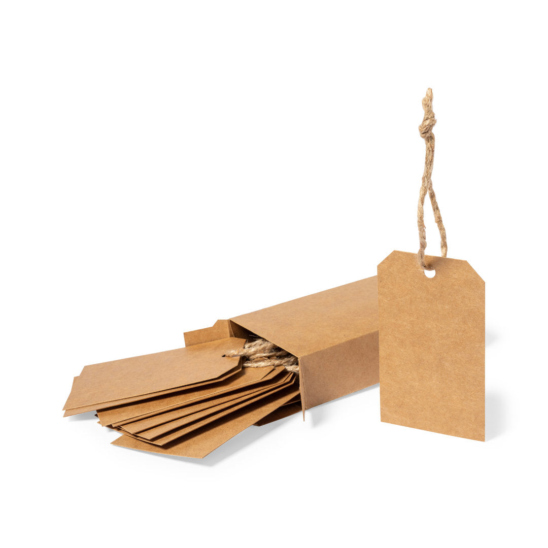 Set da 10 etichette in cartone riciclato