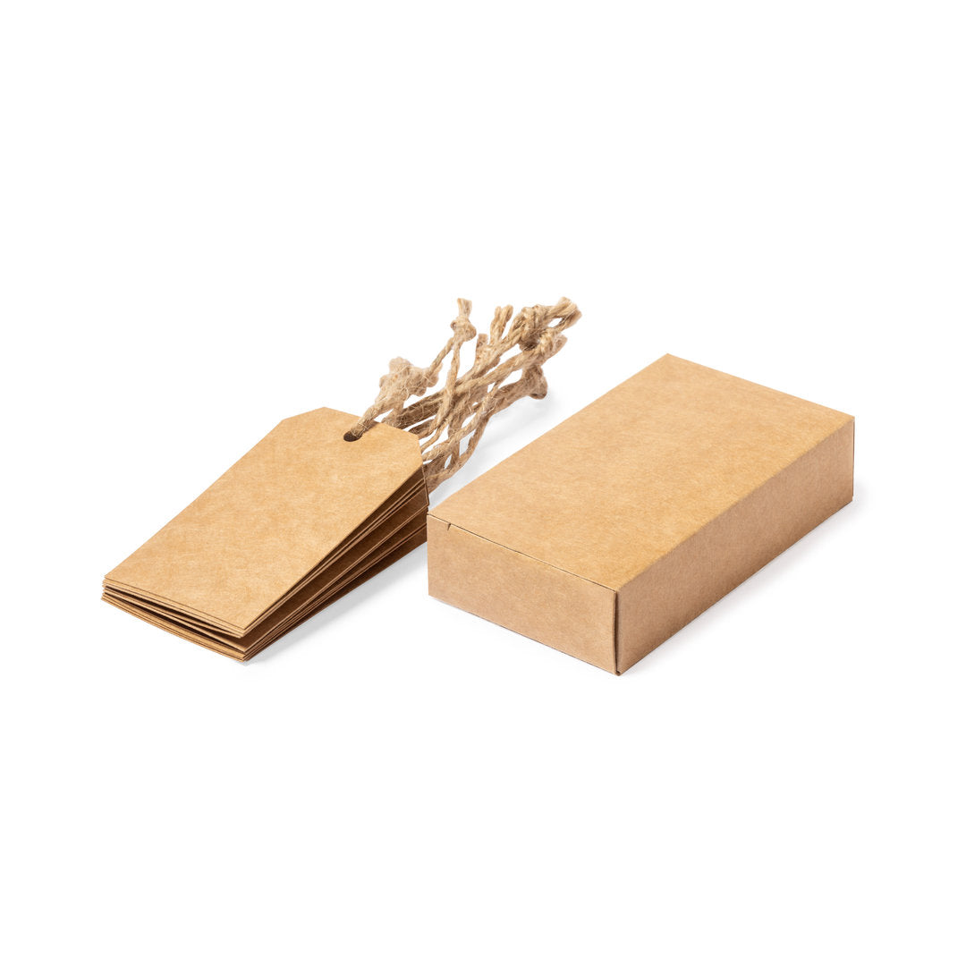 Set da 10 etichette in cartone riciclato