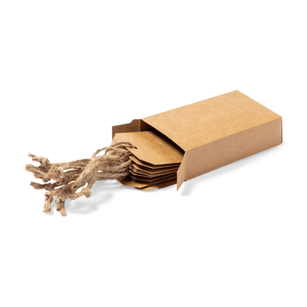 Set da 10 etichette in cartone riciclato