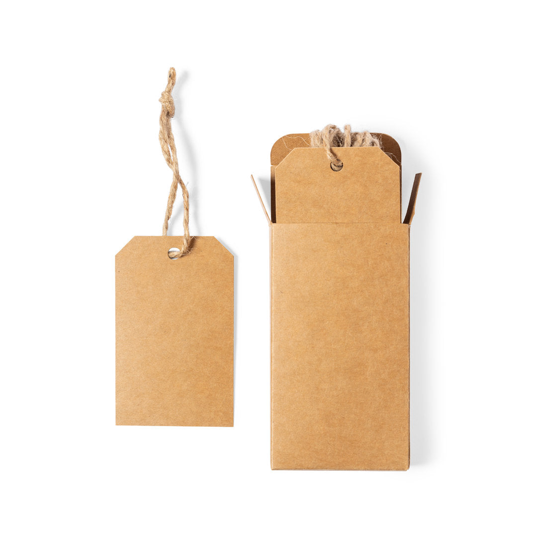 Set da 10 etichette in cartone riciclato