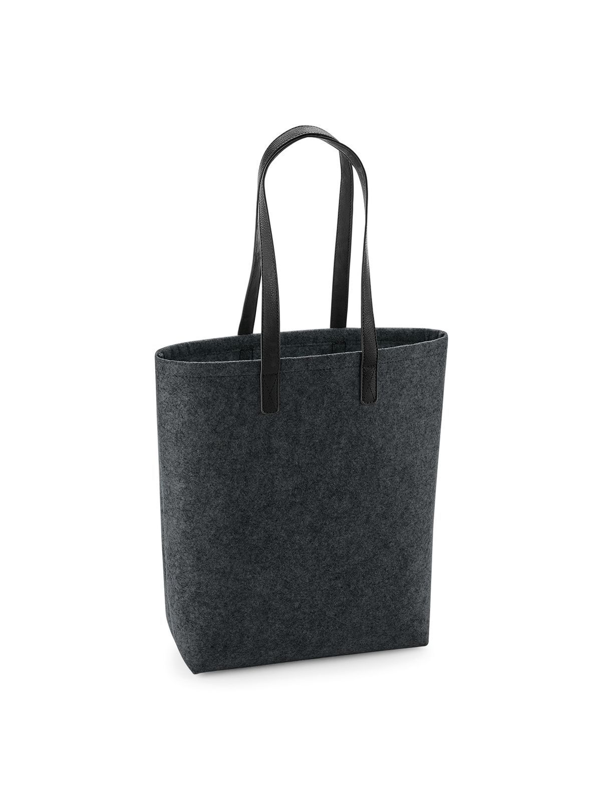 Shopper con cinghie effetto pelle
