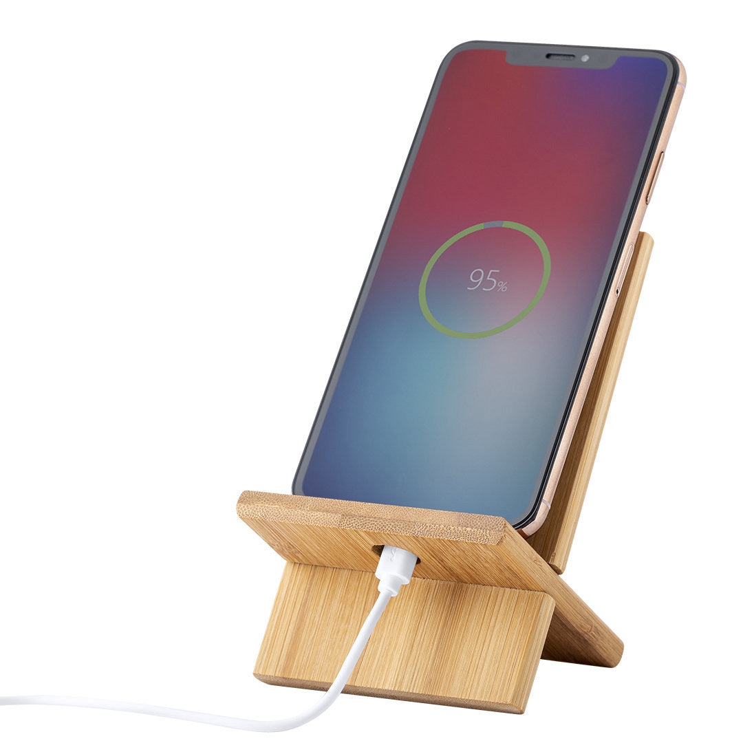 Supporto per smartphone con spazio per ricarica