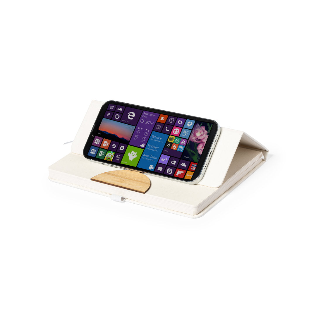 Quaderno A5 con supporto per smartphone