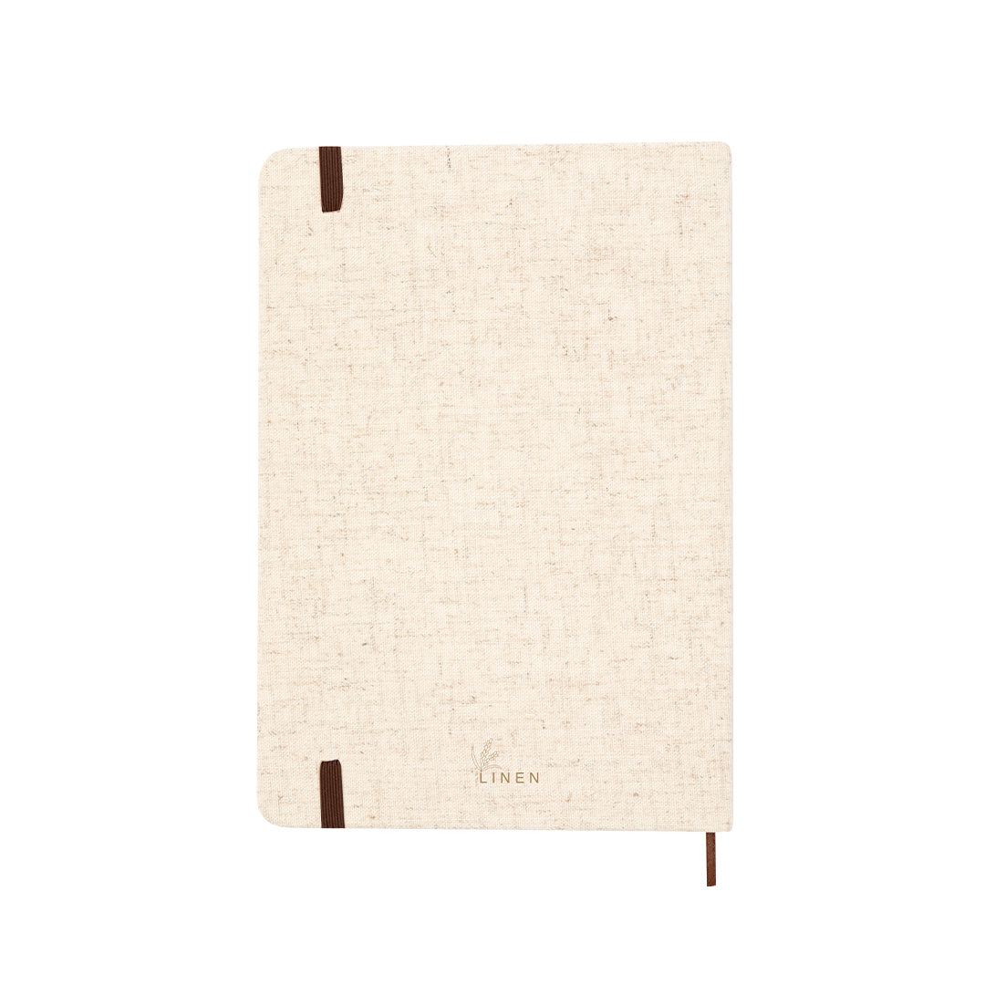 Quaderno A5 in morbido lino con segnalibro