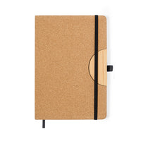 Quaderno A5 con supporto per smartphone in sughero