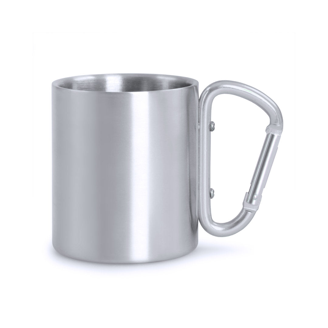 Tazza in acciaio con moschettone