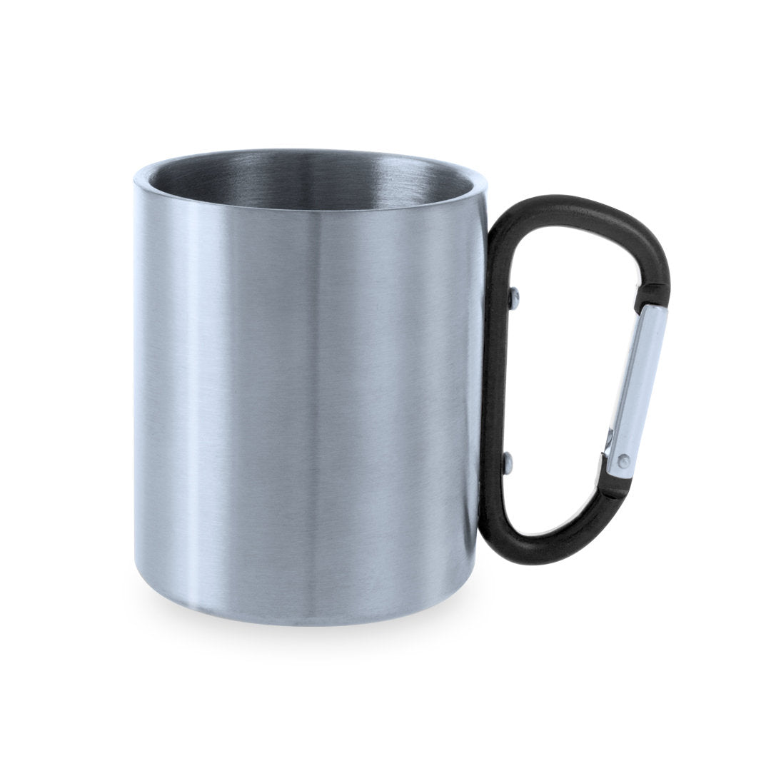 Tazza in acciaio con moschettone