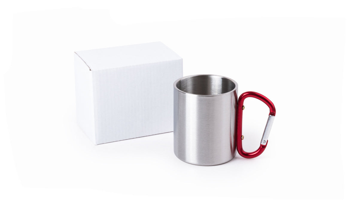 Tazza in acciaio con moschettone