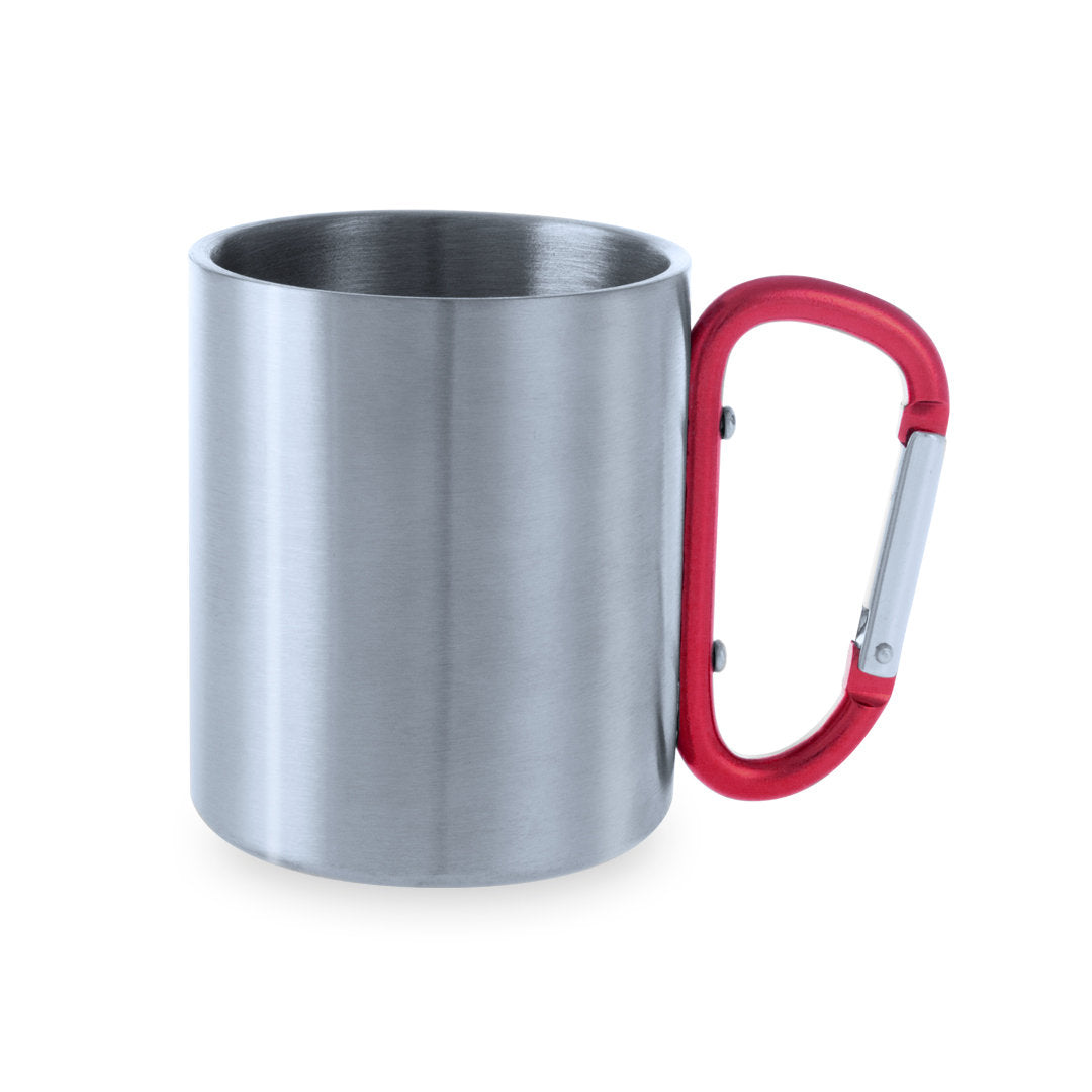 Tazza in acciaio con moschettone