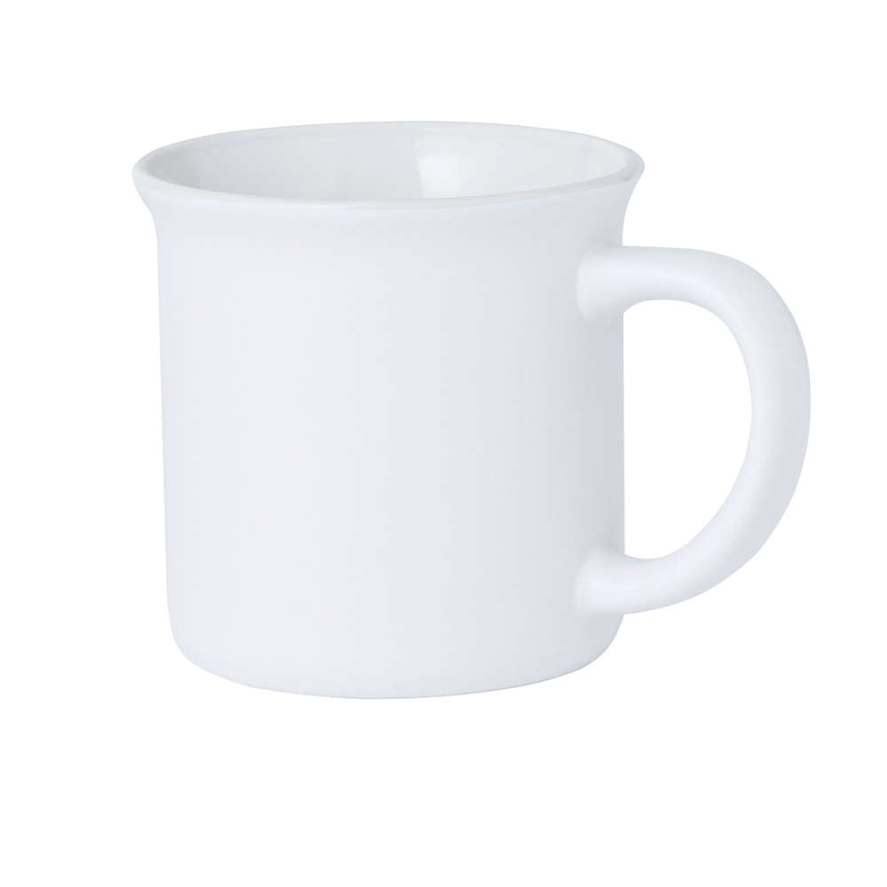 Tazza in ceramica opaca bianca da personalizzare 