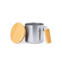 Tazza termica con maniglia in bambù