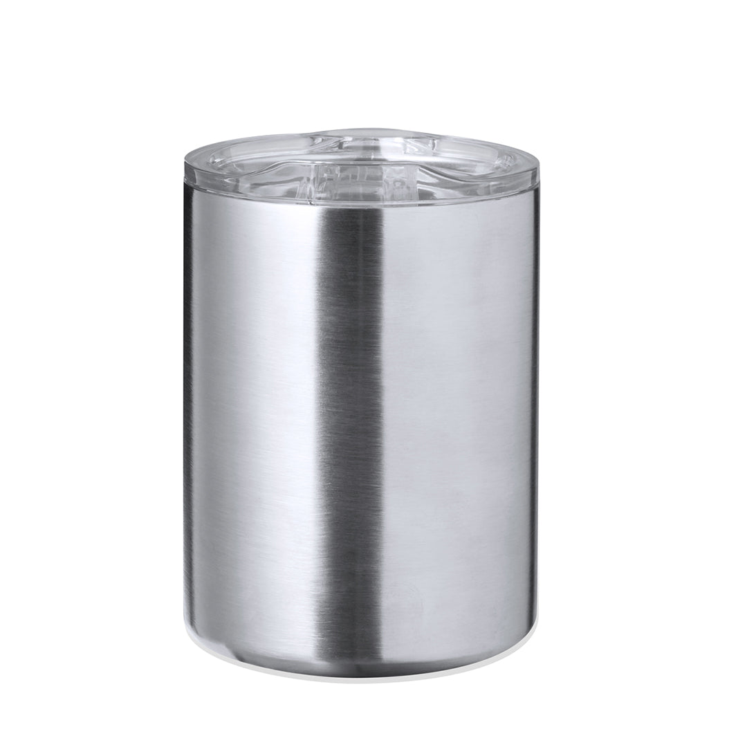 Tazza in acciaio con coperchio